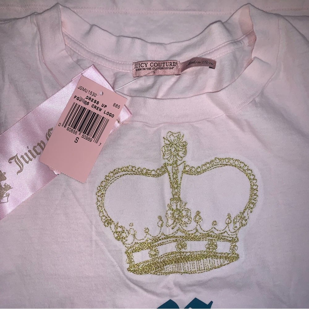 Juicy Couture Pam Gela My Dog For President T-Shirt Pink Women's Small NWT - Picture 5 of 6